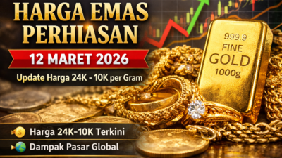📈 Harga Emas Perhiasan Terbaru 12 Maret 2026 — Pembaruan Lengkap Harga 24K hingga 10K per Gram