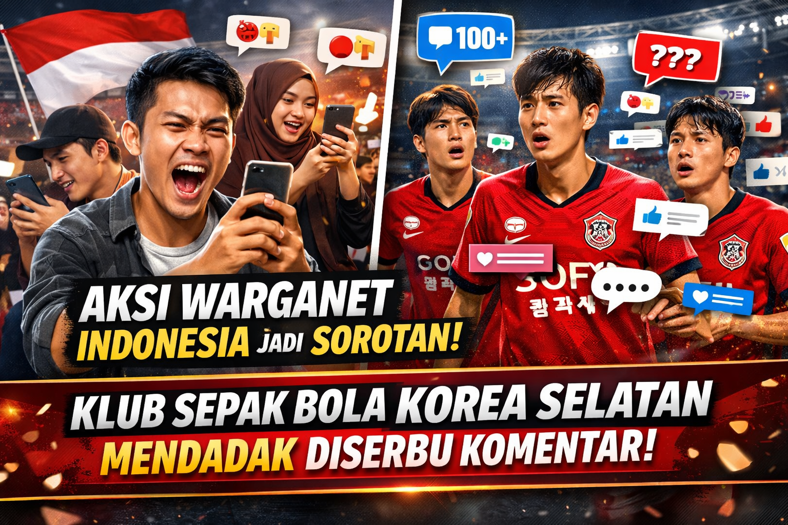 Aksi Warganet Indonesia Jadi Sorotan, Klub Sepak Bola Korea Selatan Mendadak Diserbu Komentar