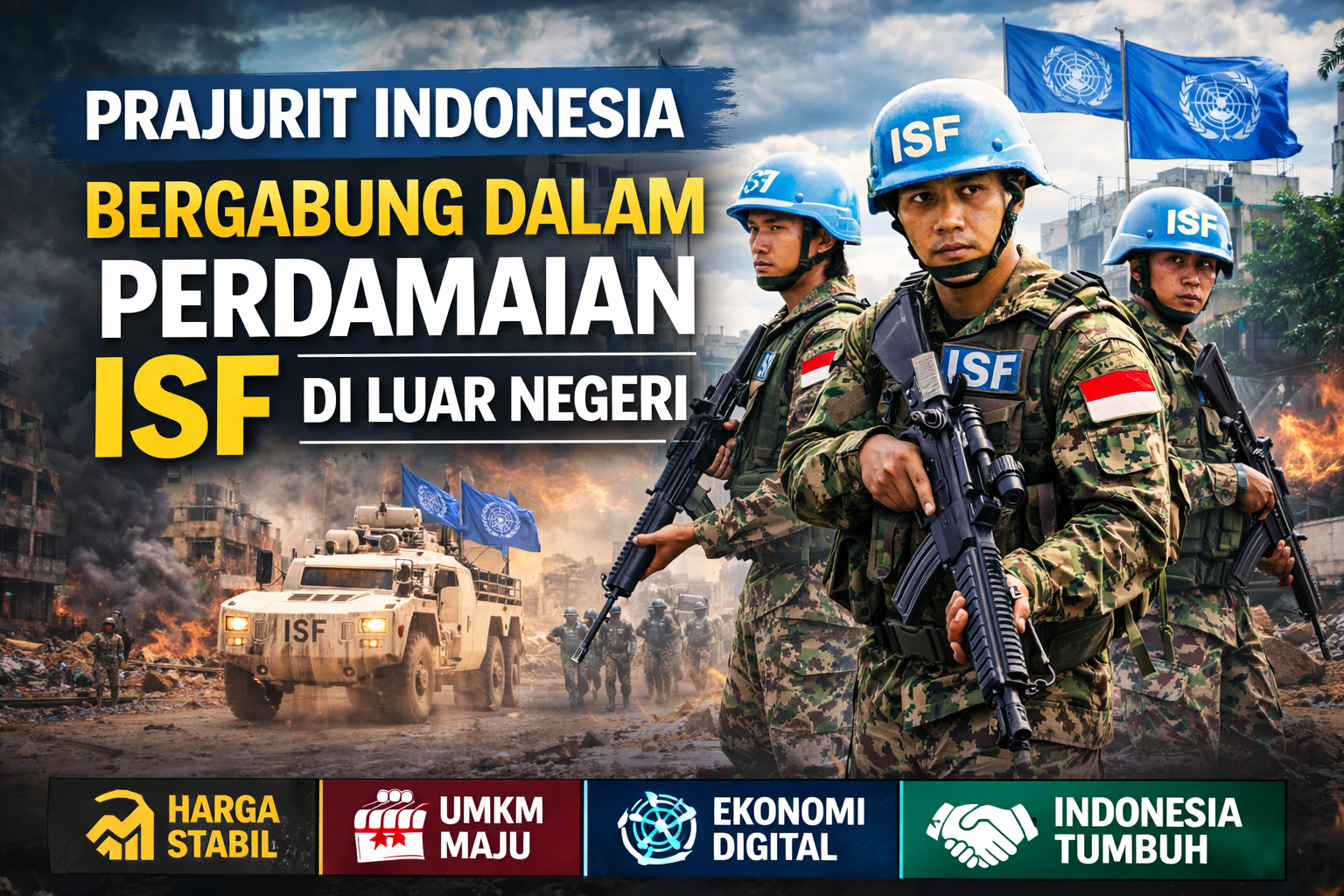 Prajurit Indonesia Bergabung dalam ISF untuk Misi Perdamaian Dunia