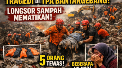 Reruntuhan Sampah di TPA Bantargebang Dekat Jakarta Menewaskan Sedikitnya 5 Orang dan Beberapa Lainnya Hilang Akibat Longsor Besar Reruntuhan Sampah di TPA Bantargebang Dekat Jakarta Menewaskan Sedikitnya 5 Orang dan Beberapa Lainnya Hilang Akibat Longsor Besar