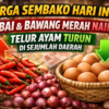 Harga Sembako Hari Ini: Cabai dan Bawang Merah Naik, Telur Ayam Turun di Sejumlah Daerah