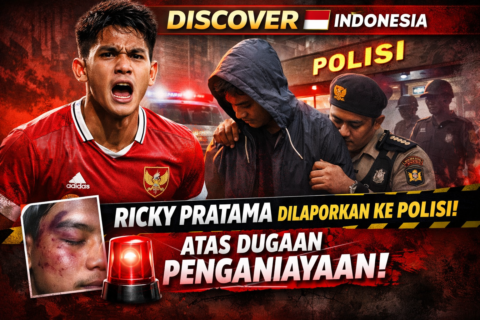 Striker Timnas Indonesia, Ricky Pratama, Dilaporkan ke Polisi Atas Dugaan Penganiayaan